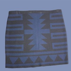 Rachel Roy Geometric Aztec Knit Mini Skirt